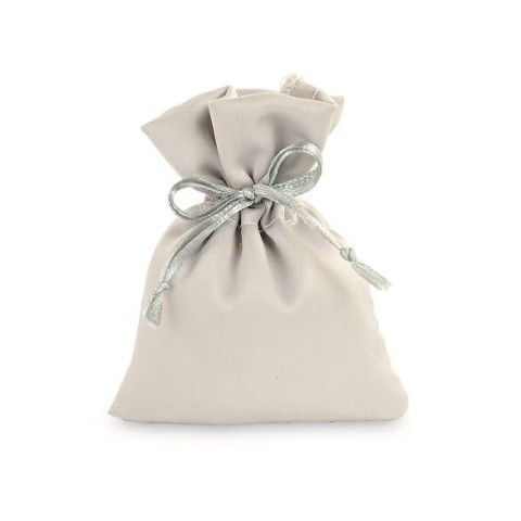 SACCHETTO RASO ARGENTO 8X10 CM
